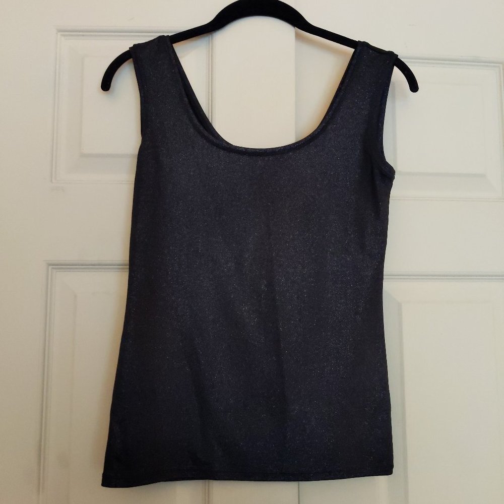 White House Black Market Sparkly Black Tank